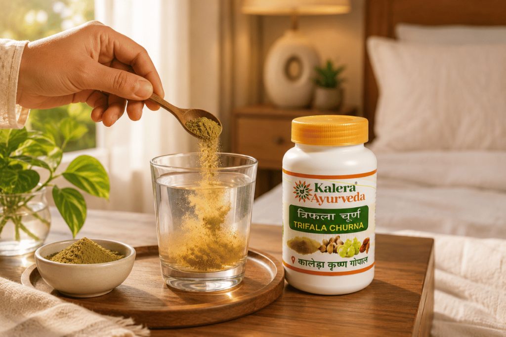 ayurvedic powder in a morning ritual 6a8c1bfa68705